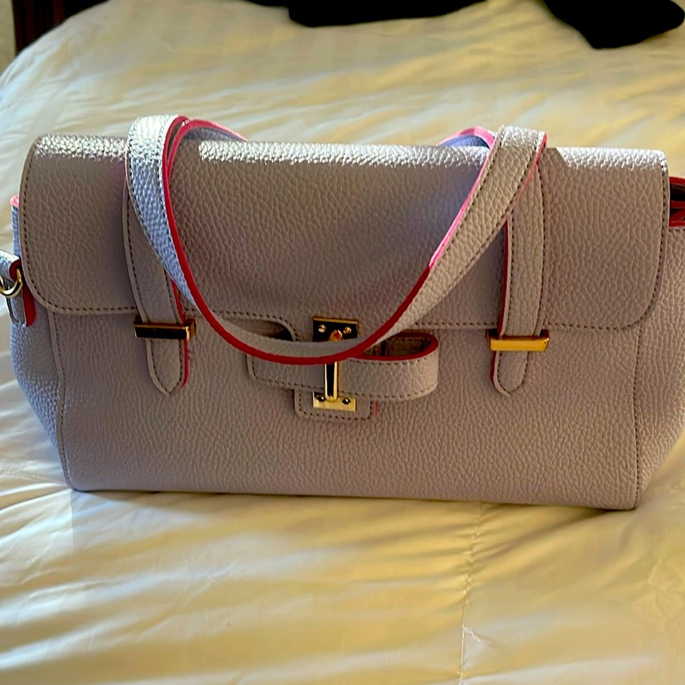 Purple Lou Lou handbag with detachable long strap